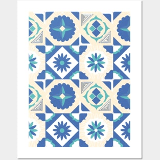 Azulejo #21- vector Portuguese Moorish pattern Posters and Art